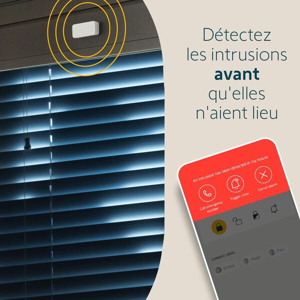 Somfy 1875282 - Home Alarm Essential Plus Integral, Alarme Maison avec détection Avant Intrusion, Compatible avec Alexa, Google Assistant et Tahoma, Système évolutif, Télésurveillance en Option
