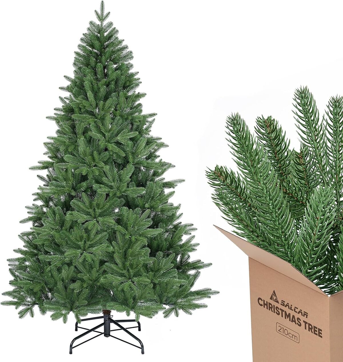 Test du sapin de Noël Salcar Nordmann 210 cm : qualité et durabilité