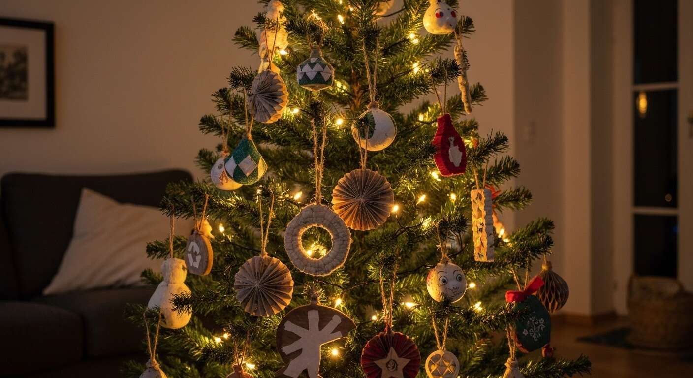 D&eacute;corer son sapin de no&euml;l avec des mat&eacute;riaux r&eacute;cup&eacute;r&eacute;s et diy