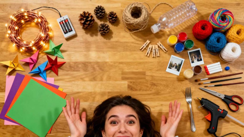 Ambiance festive avec des guirlandes lumineuses