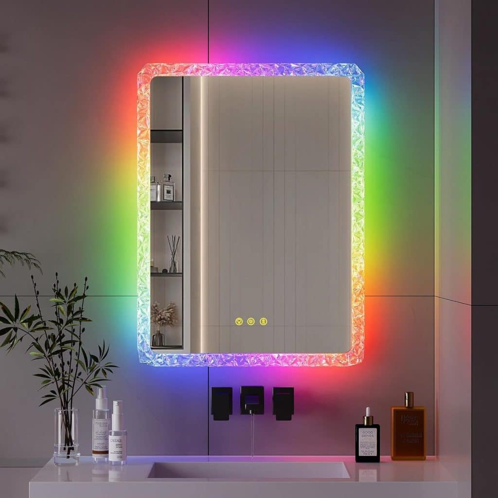 Avis sur le miroir LED HNEBC 60 x 80 cm : élégance et innovation pour votre salle de bain