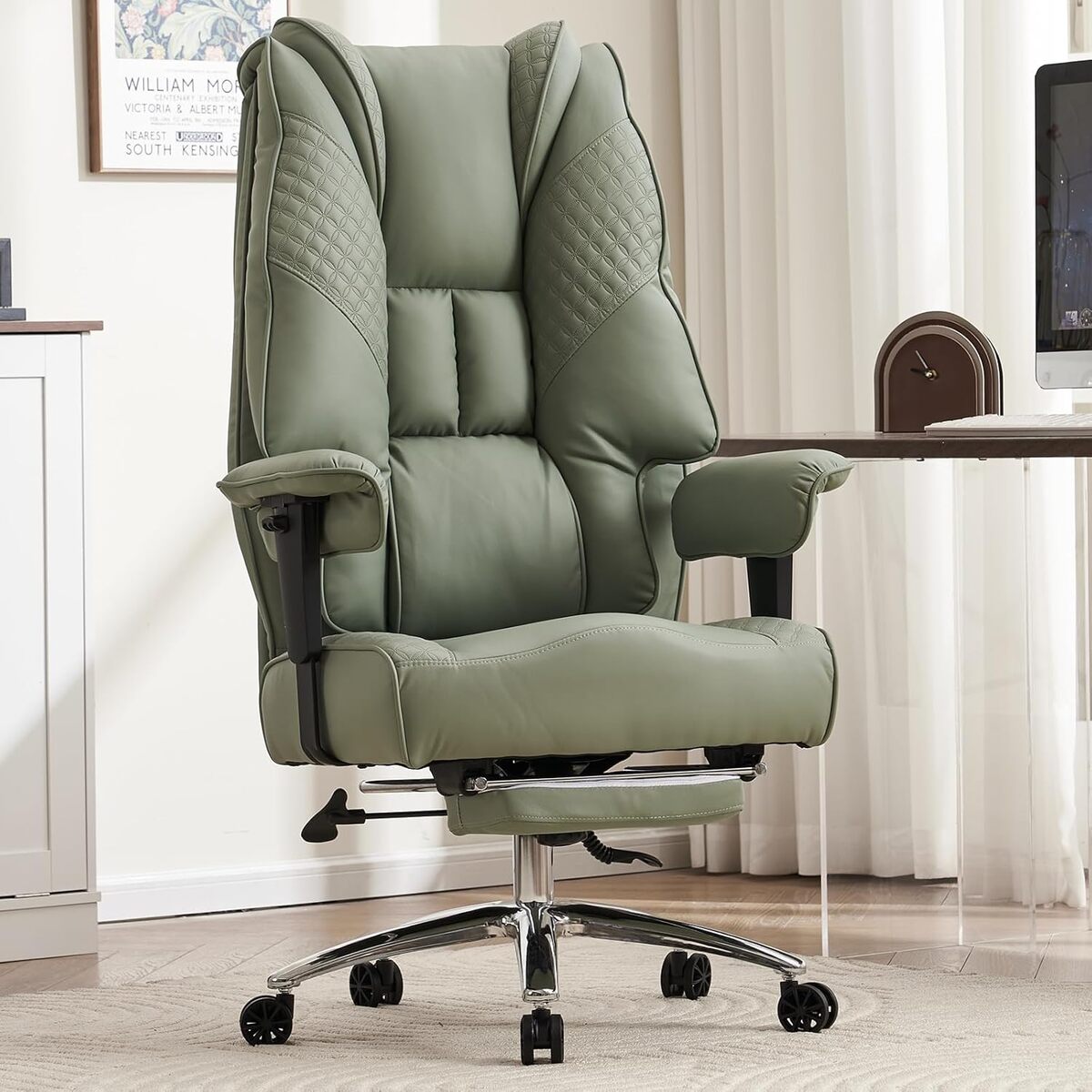 Test : chaise de bureau excebet ergonomique haut dossier vert clair