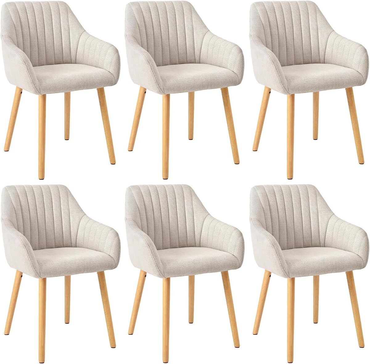 Test chaises Goeurvant beige avec accoudoirs