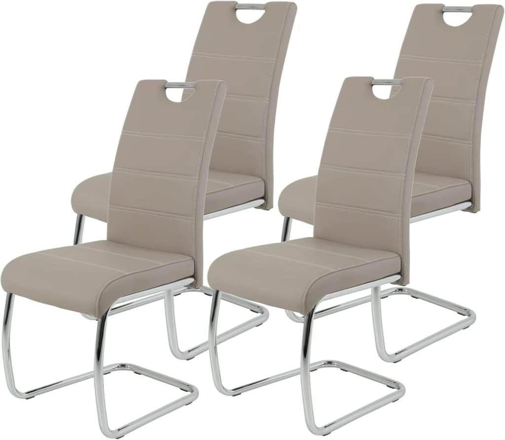 Test : chaises luge Hela Tische Flora en simili cuir cappuccino