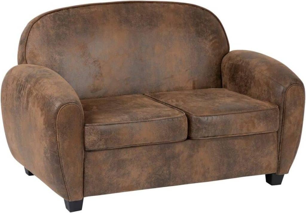 Test de la banquette Stanis Atmosphera : élégance marron effet cuir vieilli