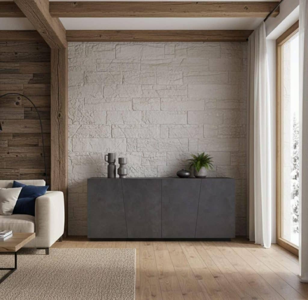 Test du buffet Oscar Dmora : 4 portes en style italien ardoise