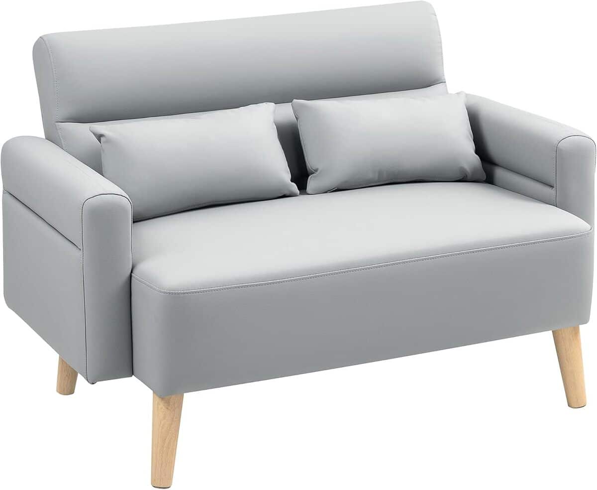 Test du canapé 2 places HOMCOM en cuir synthétique 117 cm