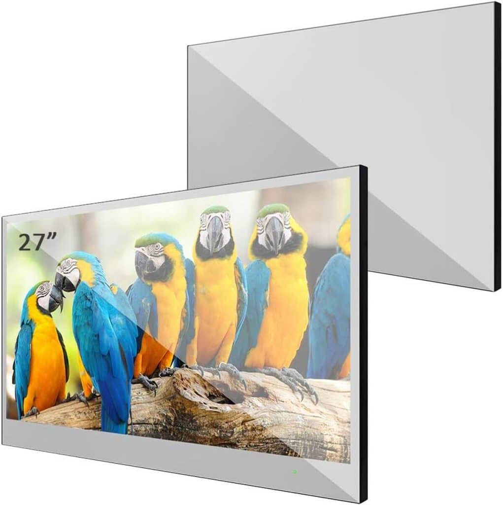 Test : soulaca TV miroir intelligente 27 pouces modèle M27 2025, étanche et connectée
