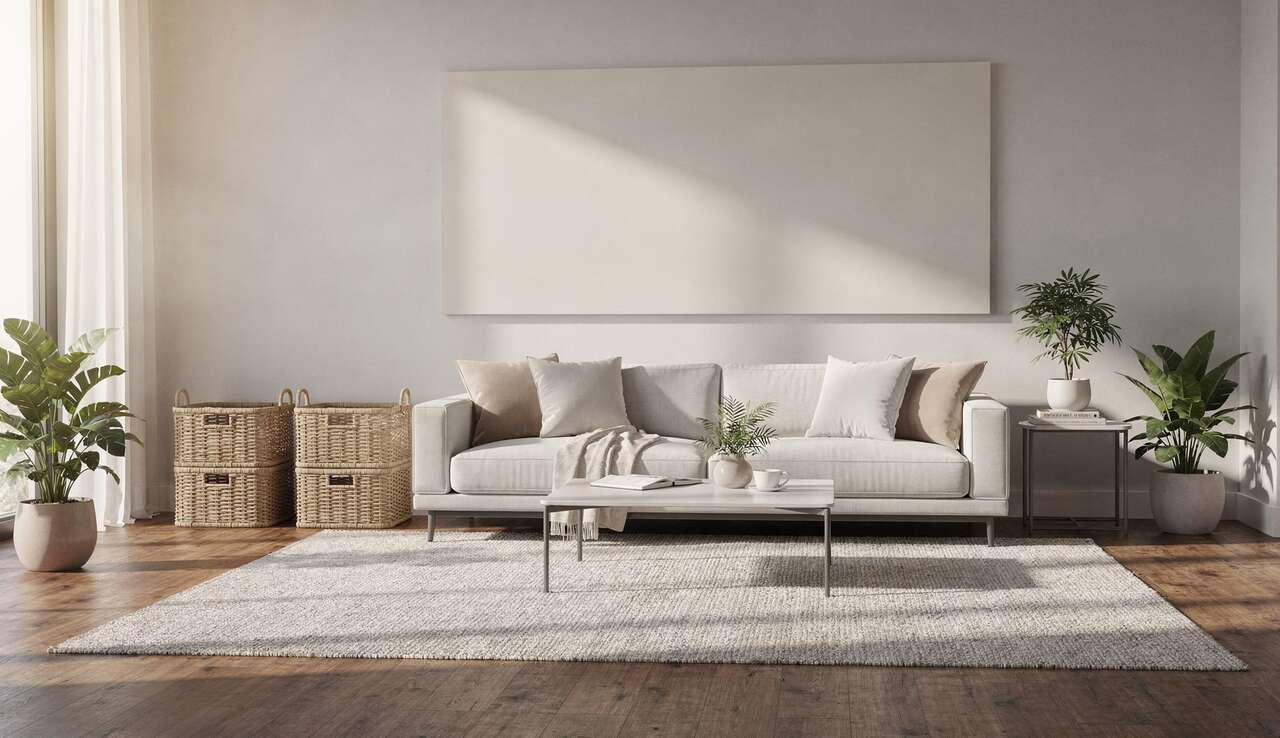 Paniers de rangement : guide pour un salon moderne