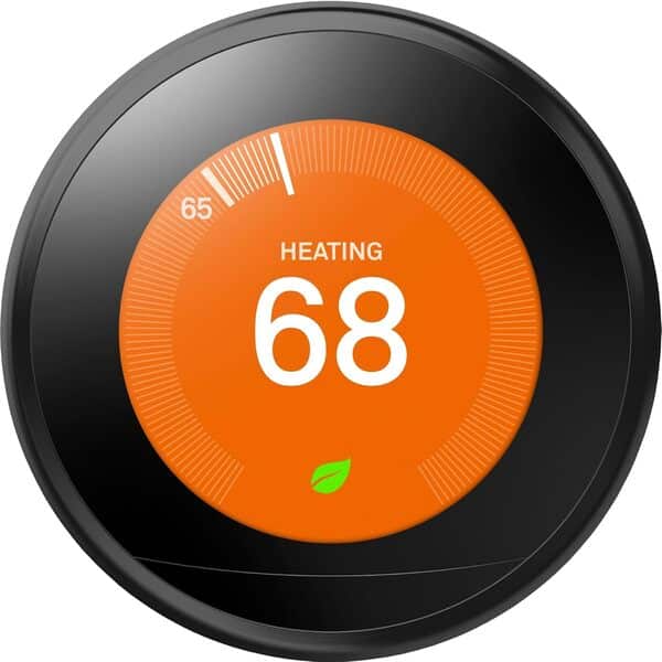 Google Thermostat Nest Learning de 3e génération, noir - Thermostat intelligent - Un moyen plus efficace d'économiser de l'énergie, noir