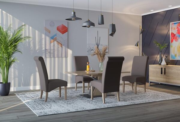 Hela Tische, Jeanette Table à Manger, matériau dérivé du Bois, décor chêne Artisan, Socle Noir, Ouverture synchronisée 140-180 x 90 cm