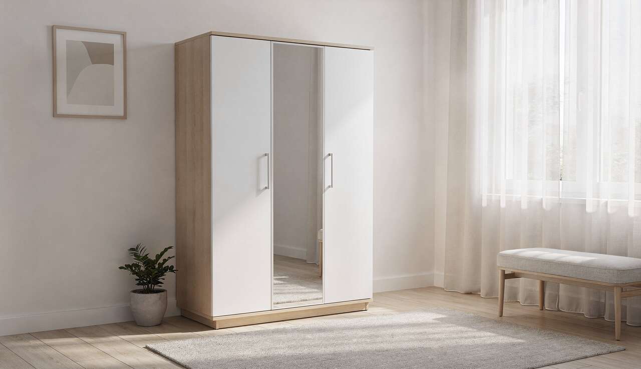 D&eacute;cloisonner visuellement l'armoire avec des miroirs et des couleurs claires