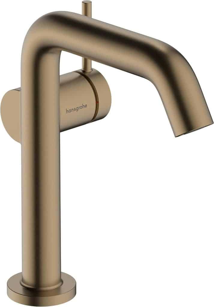 Essai du mitigeur lavabo économique hansgrohe Tecturis S Fine en bronze brossé