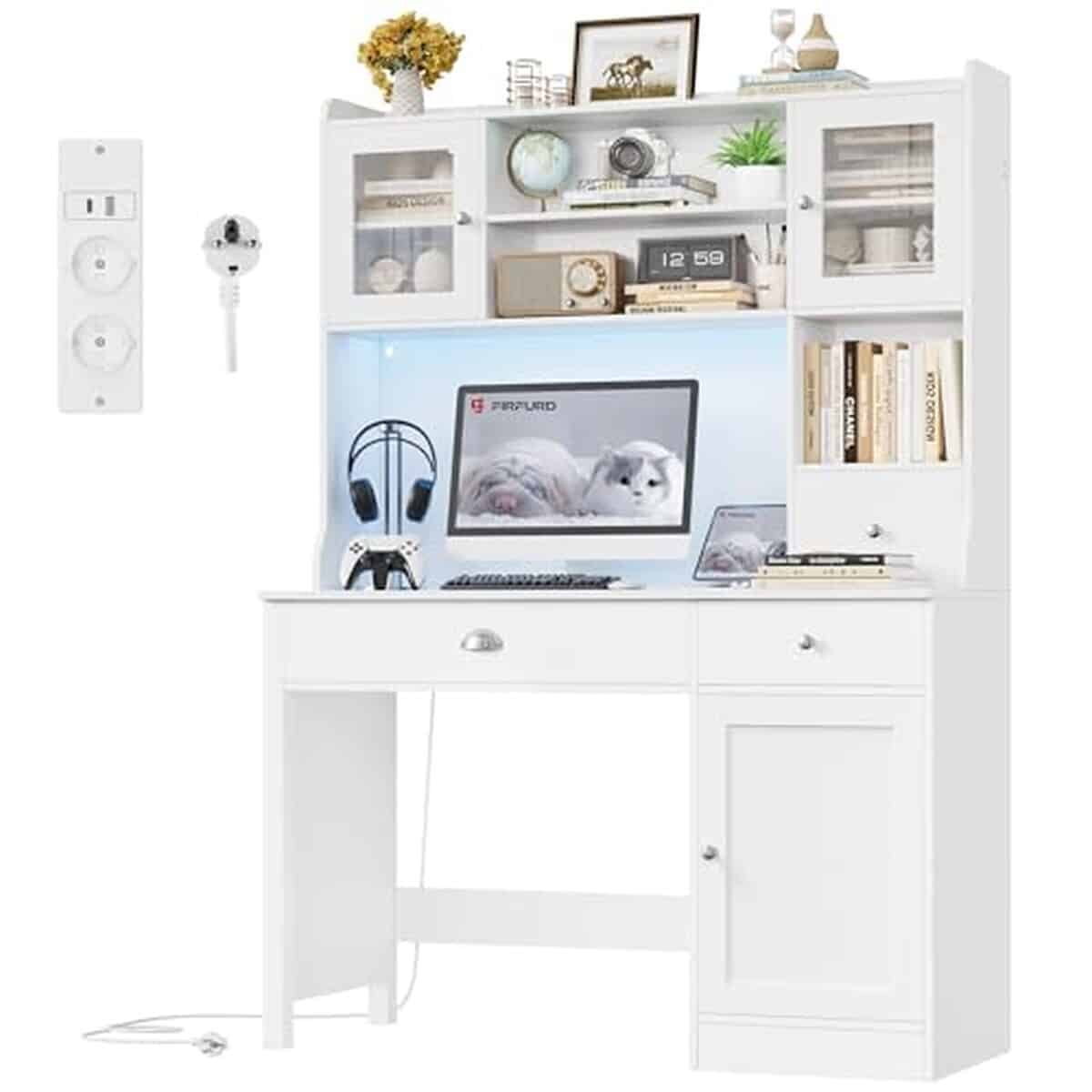 Test : bureau FirFurd LED avec rangement et prises USB