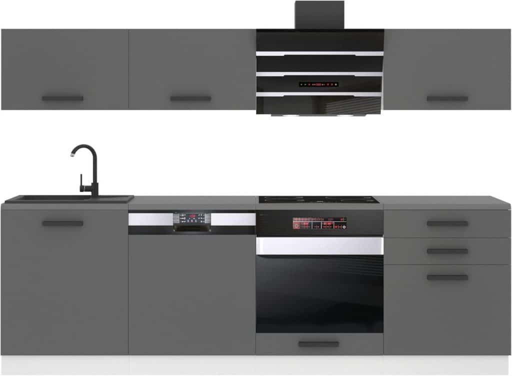 Test de la cuisine équipée Belini Linda 240 cm argent mat