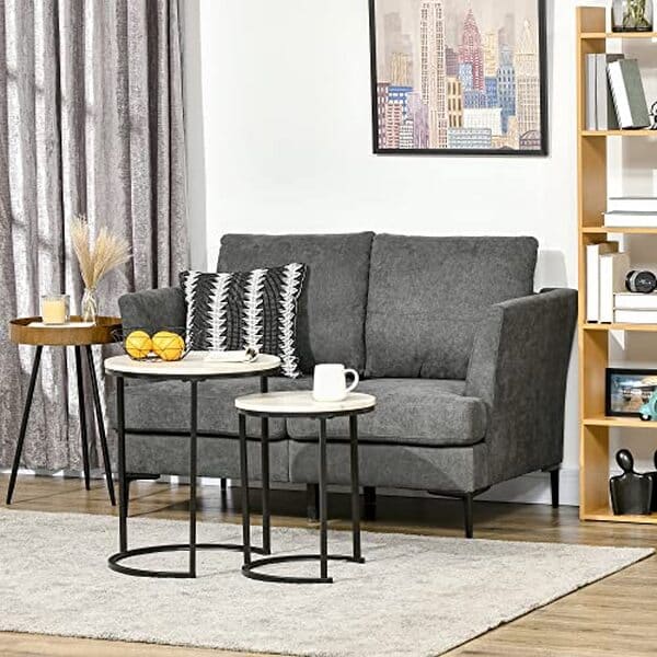 Découvrez notre analyse détaillée du canapé 2 places HOMCOM en tissu gris foncé : design élégant, confort optimal et avis d'expert sur ce meuble tendance pour votre intérieur.