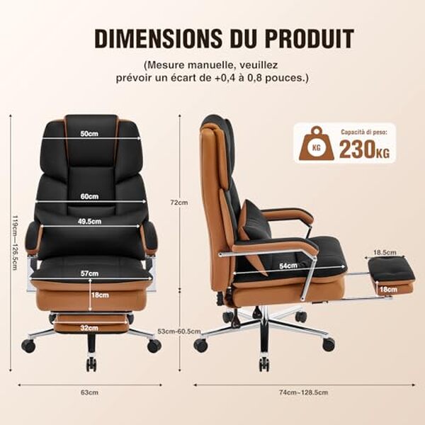 Découvrez notre avis détaillé sur le fauteuil de direction Ckaff avec repose-pieds ergonomique : confort, design et fonctionnalité analysés pour vous aider à faire le meilleur choix.