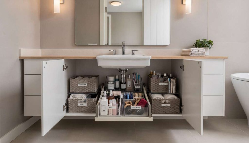 Optimiser l’espace : astuces rangement sous lavabo