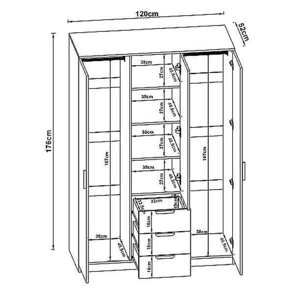 Explorez le charme de l'armoire [en.casa] avec son design moderne et effet chêne qui apporte une touche d'élégance à votre intérieur.