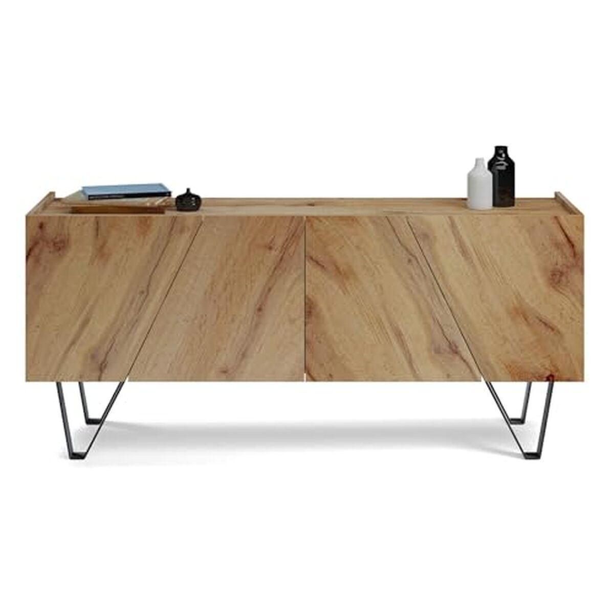 Avis sur le buffet Emma 4 portes de Mobili Fiver : design rustique et pieds noirs