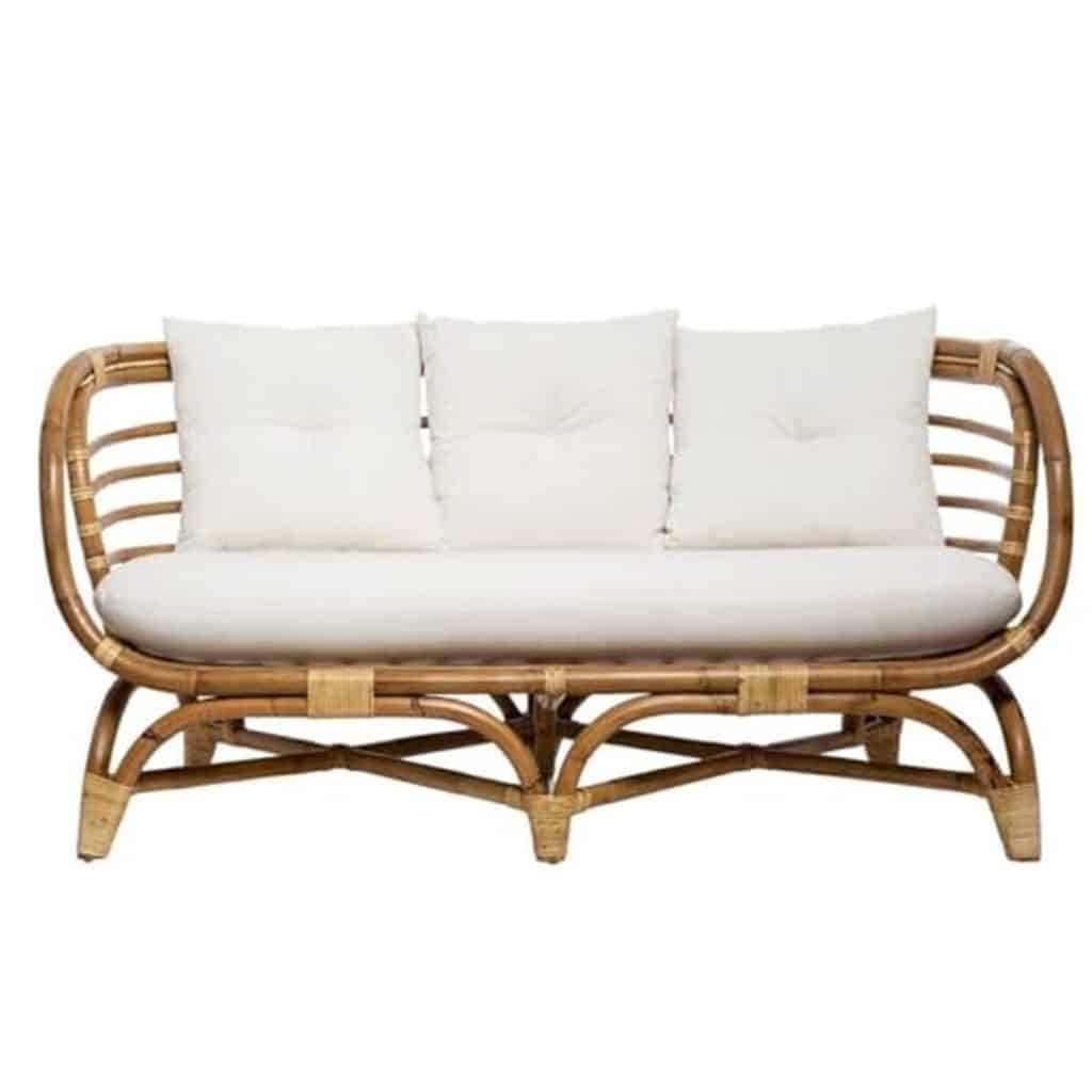 Test du canapé Farah 2 places en rotin Atmosphera