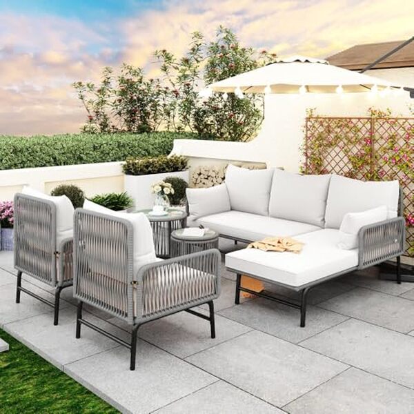 Découvrez notre test du salon de jardin Grey pouvant accueillir 5 à 6 personnes : un parfait équilibre entre confort, design moderne et praticité pour votre extérieur.