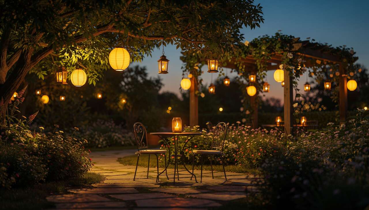 Créer une ambiance romantique avec des lanternes suspendues Créer une ambiance romantique avec des lanternes suspendues
