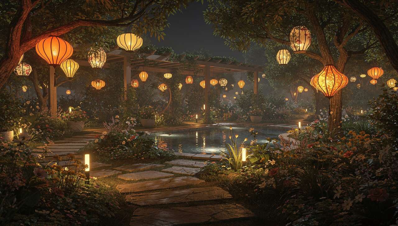 Idées pour une ambiance lumineuse festive en extérieur Idées pour une ambiance lumineuse festive en extérieur