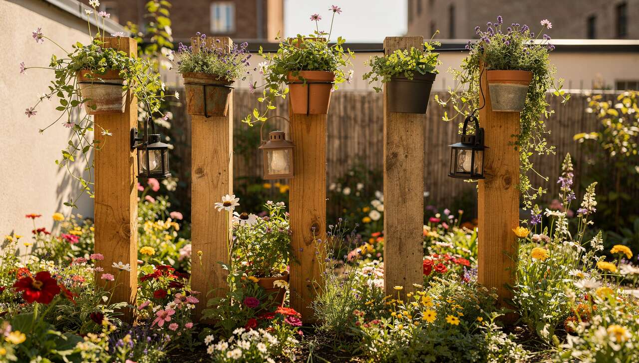 Comment l'astuce des 5 poteaux transforme un petit jardin Comment l'astuce des 5 poteaux transforme un petit jardin