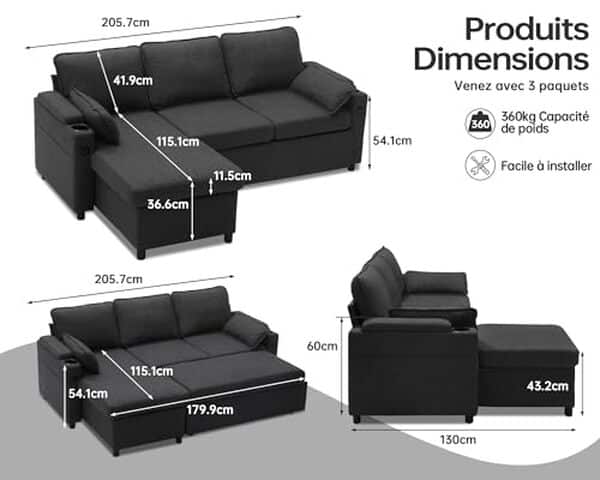 Découvrez notre test détaillé du canapé convertible DuraSpace : évaluation du confort, de la qualité et de la polyvalence pour votre intérieur. 