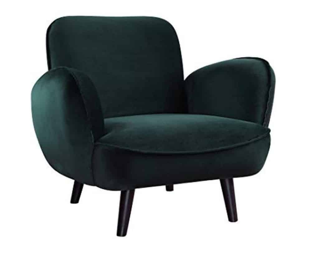 Avis fauteuil en velours vert Atlantic Home Collection Ben