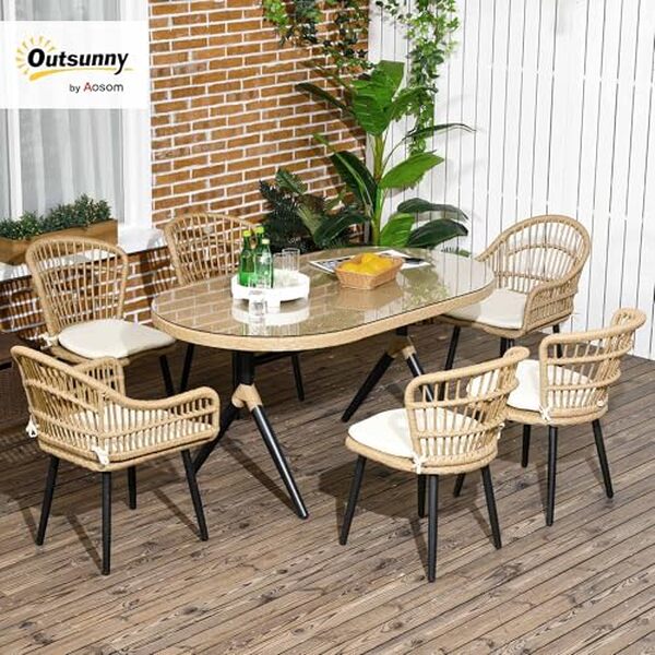 Découvrez notre test complet de l'ensemble salle à manger Outsunny 6 personnes en rotin PE. Qualité, durabilité et style pour votre terrasse: avis détaillé et caractéristiques.
