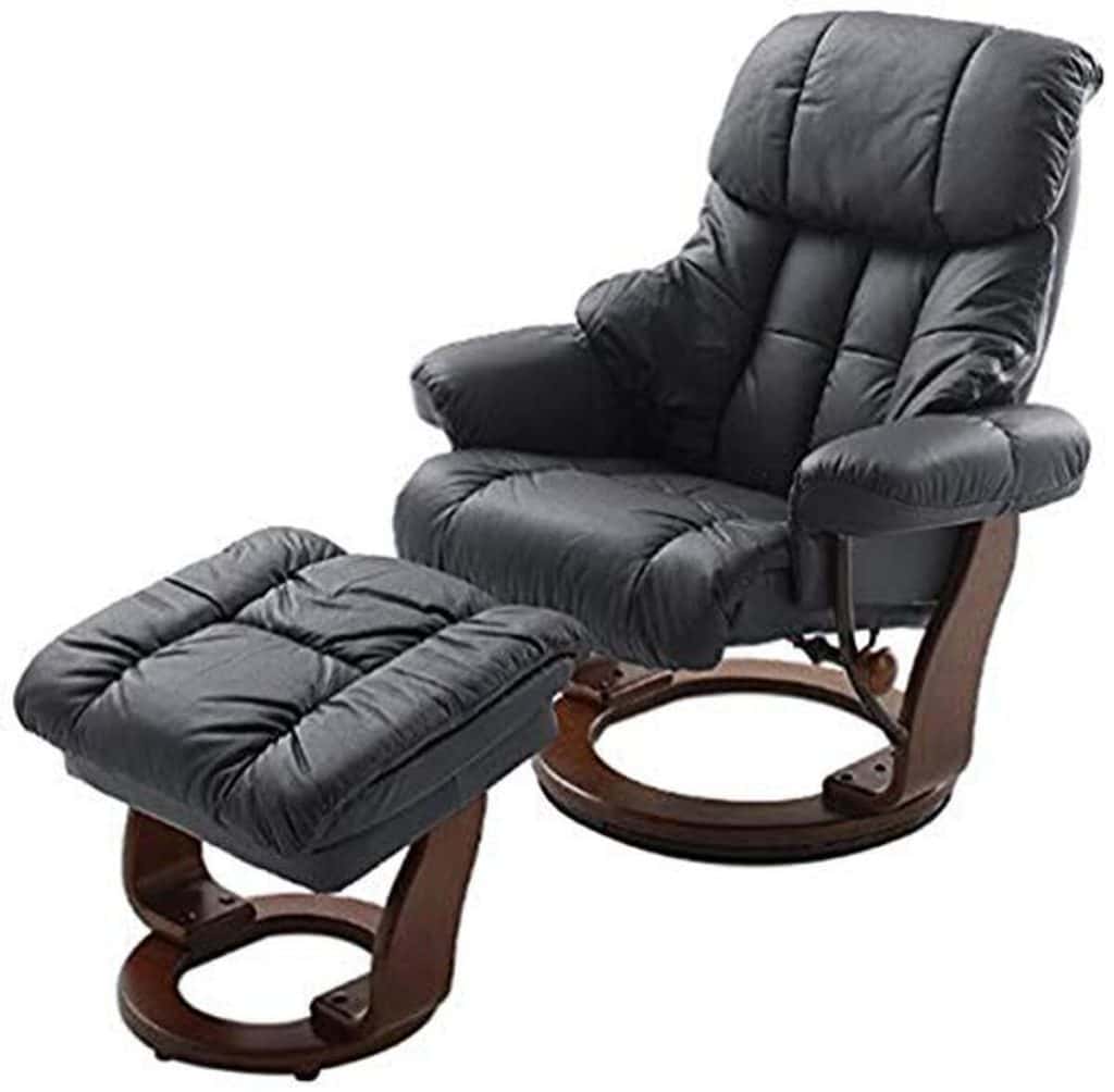 Test chaise relax Robas Lund avec pouf cuir élégant