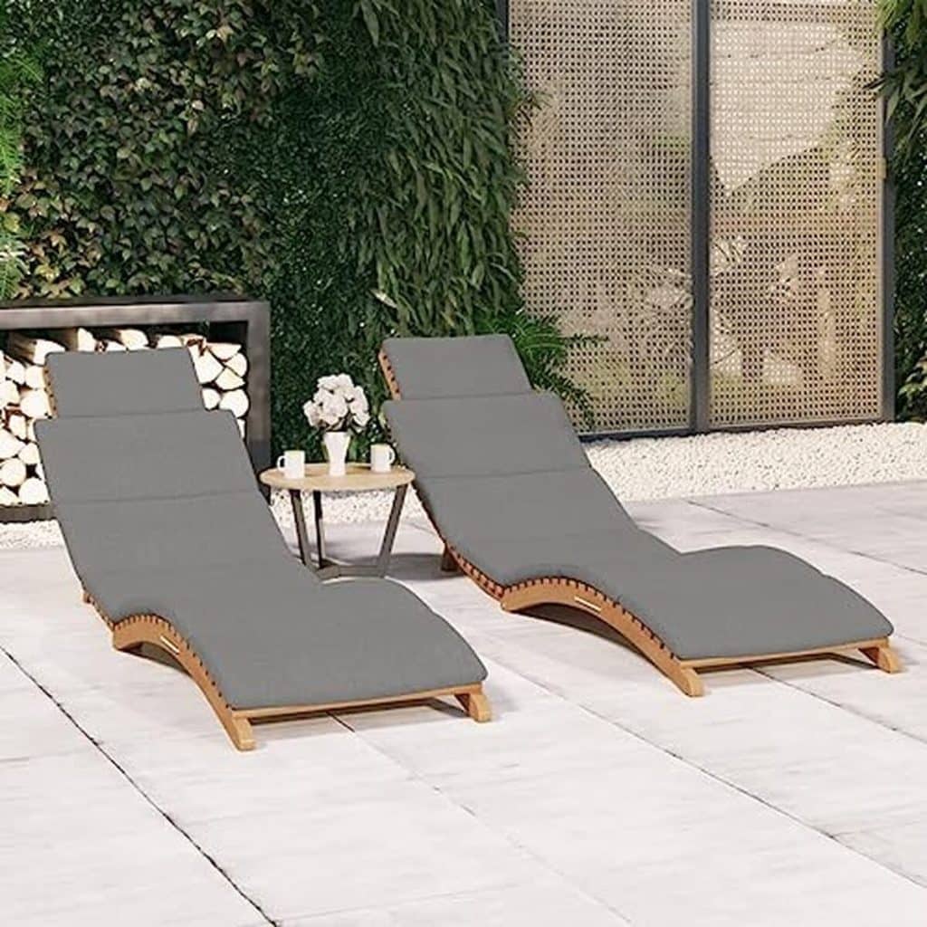 Test : chaises longues ergonomiques en teck FIRBNOS (lot de 2)
