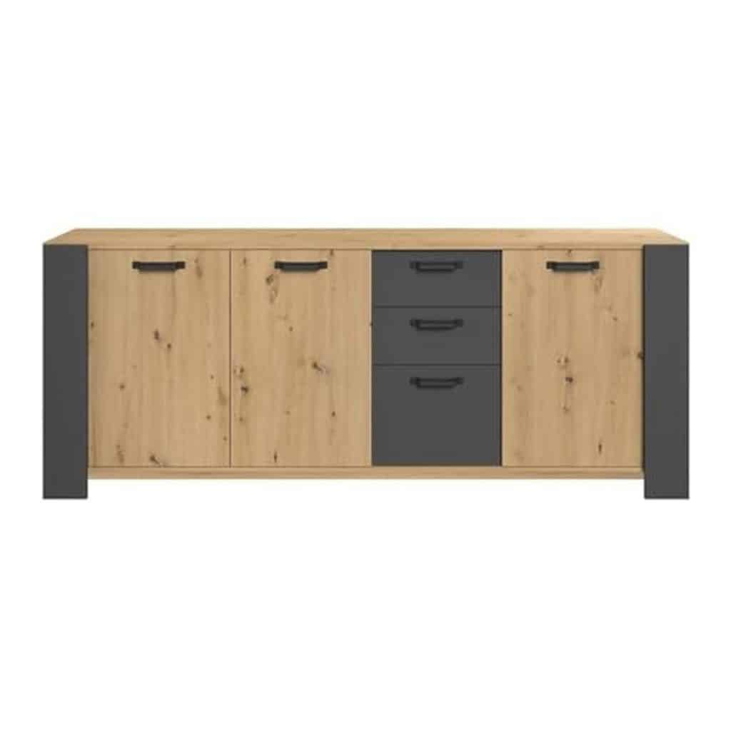 Test de l'enfilade Parisot Travis : charme chêne et gris ombre