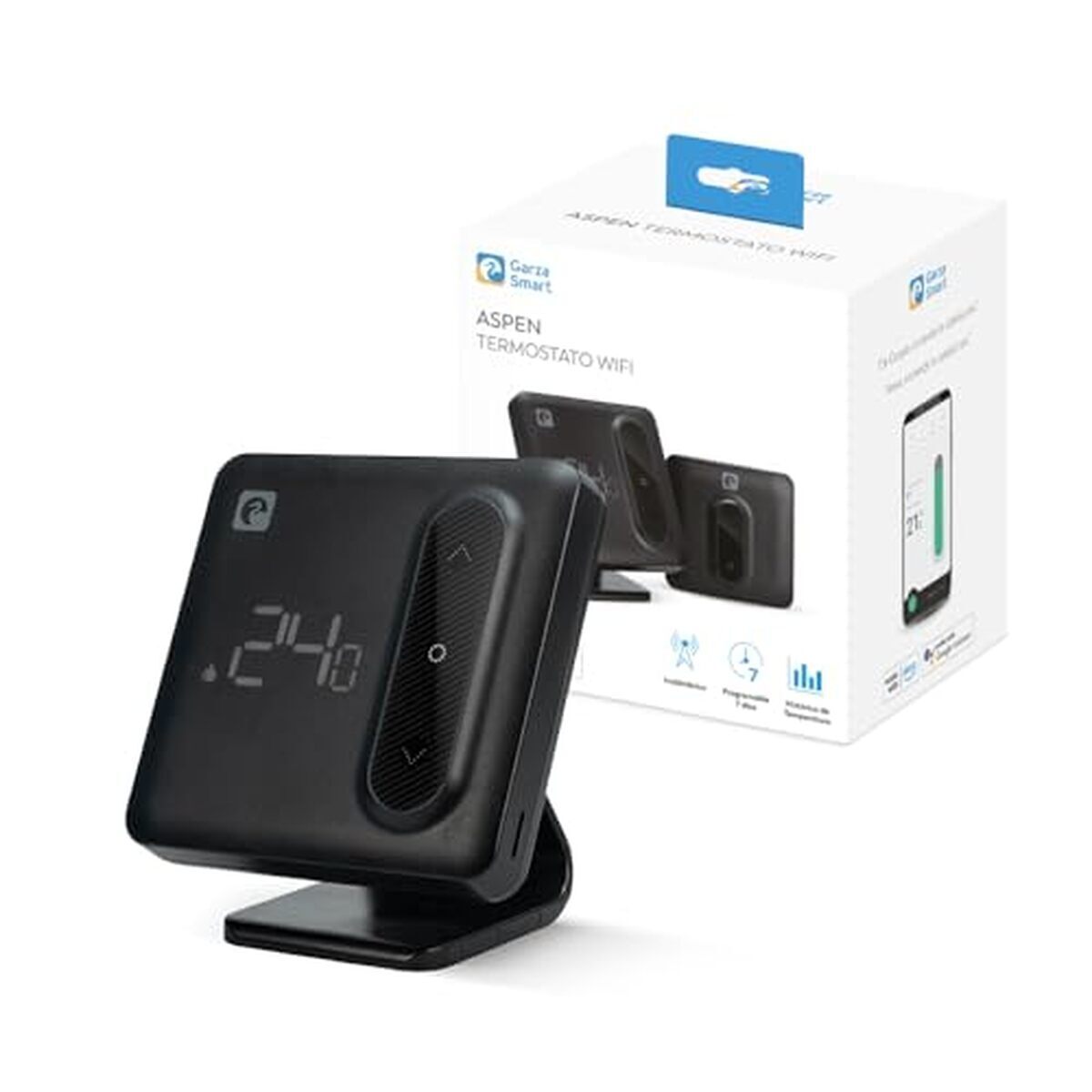 Test du thermostat Wi-Fi intelligent Garza avec contrôle tactile et commande vocale, noir