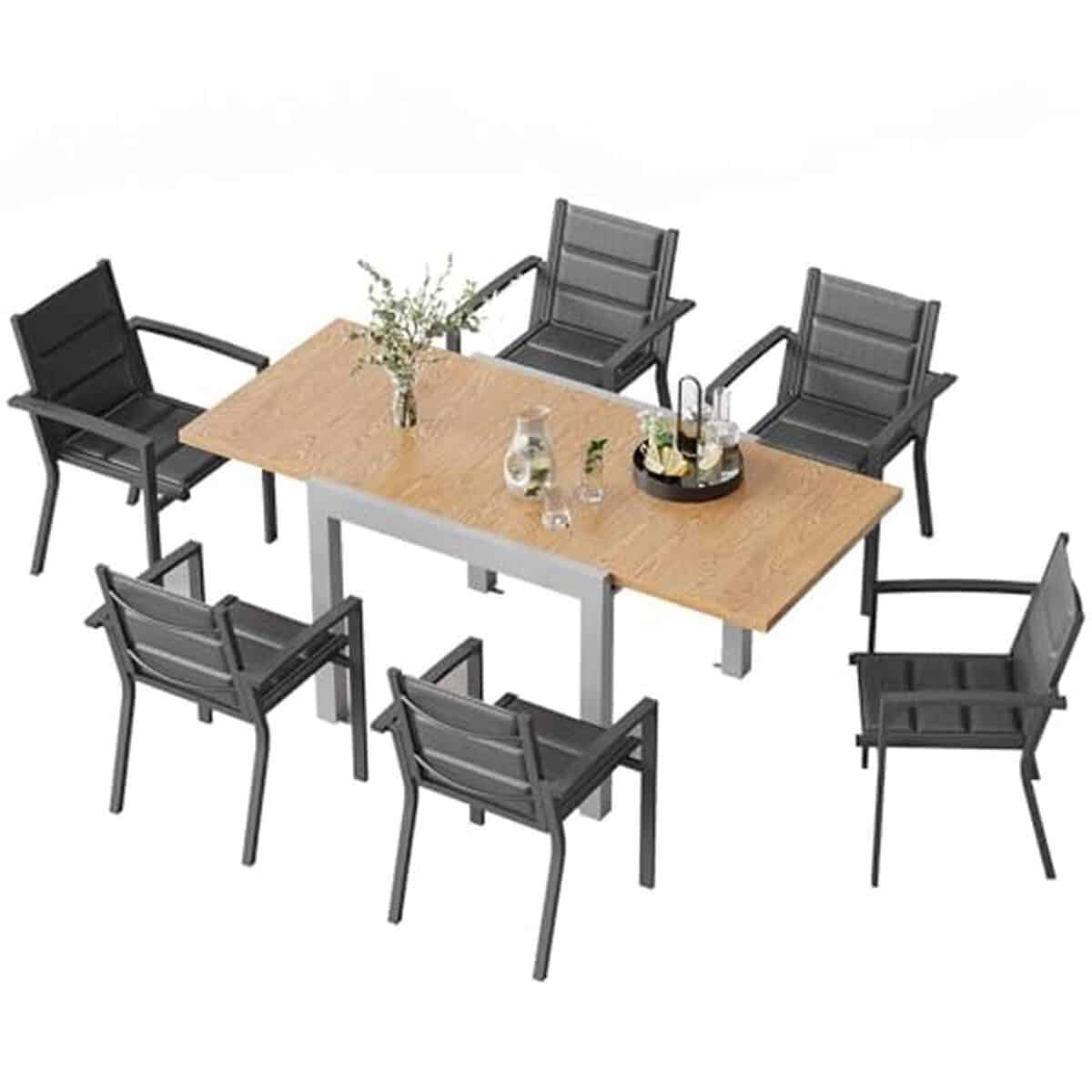 Test : salon de jardin Triumphkey 6 personnes, aluminium extensible