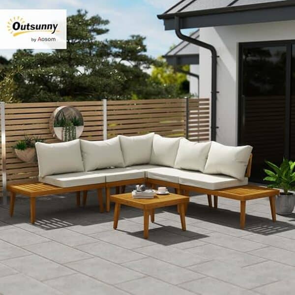 Découvrez notre test complet du salon de jardin modulable Outsunny 5 places en acacia : qualité, confort et prix. Avis détaillé et guide d'achat pour choisir votre mobilier de jardin.